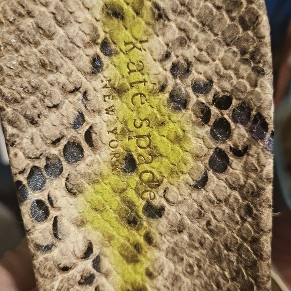 Reptile Patterned Sandals with Yellow Accents - Picture 5 of 6